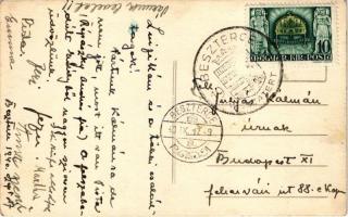 1940 Beszterce, Bistritz, Bistrita; Mozgó (mozi) épülete télen. Foto Sport / cinema in winter. photo...