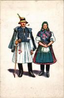 Magyar házaspár, Szilágyság. Ifj. Pataki Mihály kiadása / Hungarian folklore from Salaj, Transylvania s: Csikós Tóth András (EK)