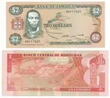 Honduras 1984. 1L + Jamaika 1993. 2$ T:UNC,AU
Honduras 1984. 1 Lempira + Jamaica 1993. 2 Dollars C:...