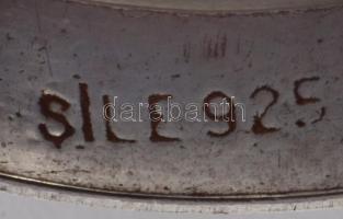 Ezüst (Ag) matt sávos gyűrű, 2 db, jelzett, d: 64, 66, nettó: 6,2 g