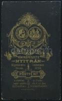 cca 1880-1890 Gyerekek csoportképe, vizitkártya Löger Gusztáv nyitrai (Nitra, Neutra) műterméből, 11...