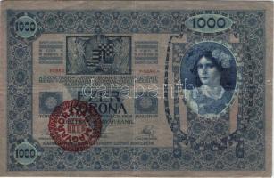 1902. 1000K "Magyarország" piros körbélyegzővel T:II/III