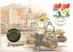 Szingapúr 1988. 1$ Al-Br felbélyegzett borítékban, bélyegzéssel, német nyelvű tájékoztatóval T:UNC
...
