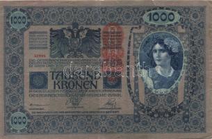 1902. 1000K függőleges "Deutschösterreich" fny-al, apró szakadás T:II