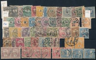 Krajcáros és Turul bélyegek kis összeállítása közepes stecklapon