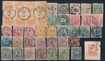 42 db krajcáros bélyeg egykörös bélyegzésekkel