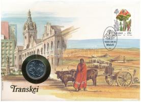 Dél-Afrikai Köztársaság / Transkei 1990. 20c Ni felbélyegzett borítékban, bélyegzéssel, német nyelvű tájékoztatóval T:AU South African Republic / Transkei 1990. 20 Cents Ni in envelope with stamp, cancellation and a prospectus in german C:AU