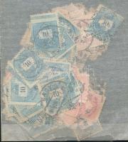 158 db Színesszámú krajcáros bélyeg ömlesztve kis tasakban