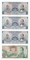 Kolumbia 1964-1971. 1P (3xklf) + 1971. 5P T:AU, sarokhajlás
Colombia 1964-1971. 1 Peso Oro (3xdiff)...