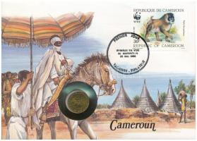 Közép-afrikai Államok 1983. 5Fr Al-bronz "Kamerun" érmés borítékban, Egyenlítői Guinea bél...