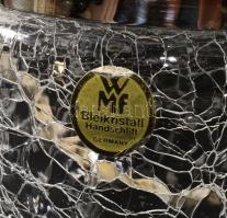 WMF 2 darab krakléüveg jégvödör, egyik jelzett, kopással, m: 13,5 cm