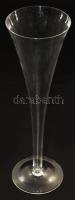 6 darabos pezsgős flőtepohár készlet, hibátlan, m: 25,5 cm
