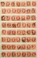 Ausztria 1867 649 db 5kr és 293 db Hírlapbélyeg A4-es berakóban