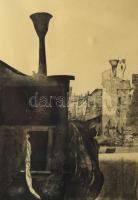 Major János (1934-2008): Háztetők (cím nélkül). Rézkarc, papír, jelzett, számozott (50/30). Lap szél...