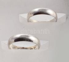 Ezüst (Ag) 2 db karikagyűrű, jelzett, méret: 53, 54, nettó: 4,2 g