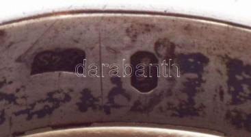 Ezüst (Ag) 2 db karikagyűrű, jelzett, méret: 53, 54, nettó: 4,2 g