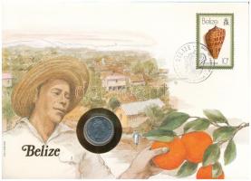 Belize 1980. 5c Al felbélyegzett borítékban, alkalmi bélyegzéssel, német nyelvű leírással T:AU Belize 1980. 5 Cents Al in envelope with stamp, and cancellation, with German description C:AU