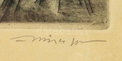 Hincz Gyula (1904-1986): Család (cím nélkül). Rézkarc, papír, jelzett, számozott (50/14). Lap széle ...