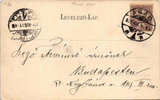 1901 Arad, Kereskedelmi akadémia. Edgar Schmidt kiadása / Academy of Commerce (EK)