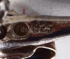 Ezüst (Ag) gyöngyös-köves 2in1 fülbevalópár, jelzett, h: 2,5 cm, bruttó: 6,7 g