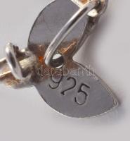 Ezüst (Ag) csepp-lamellás fülbevalópár, jelzett, 5,2×2 cm, nettó: 4,2 g