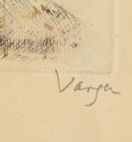 Varga Nándor Lajos (1895-1978): Bedő Albert országos főerdőmester, akadémikus portréja. Rézkarc, pap...