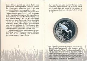 Botswana 1986. 2P Ag "A Világ Vadvédelmi Alap (WWF) 25. évfordulója - Zambézi kócsag" emlé...