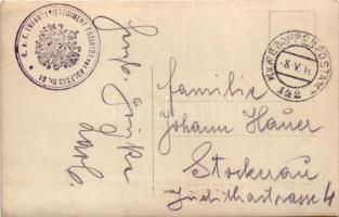 1916 Első világháborús tábori tiszti szoba, katonák, belső / WWI Austro-Hungarian K.u.k. military, f...