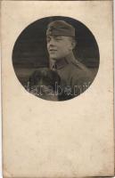 1917 Katona kutyával / WWI soldier with a dog. photo + "Polnische Kompagnie" (EK)