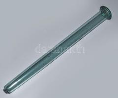 Gyertyaöntő üveg. Parád, cca 19. sz. közepe, kis pattogzással, h: 31 cm /// Candle-molding glass. Parád, c. mid-19th century, with minor chipping, height: 31 cm.