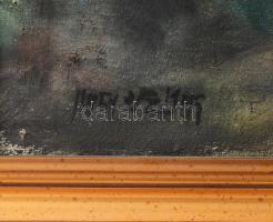 Nagy Oszkár jelzéssel: Utca. Olaj, vászon. Dekoratív fakeretben, 57x67 cm