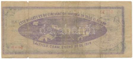 Mexikói államok / Coahuila 1914. 50c "La Tesoreria de la Federacion", "D. 44751"...