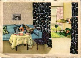 1935 Indanthren festék reklám / textile paint advertisement (gyűrődések / creases)