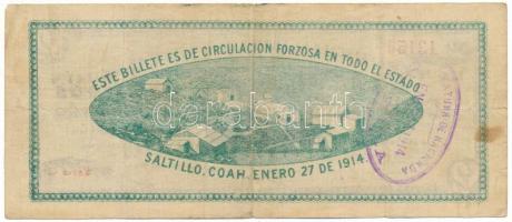 Mexikói államok / Coahuila 1914. 2P "La Tesoreria de la Federacion", "C 13154" T...