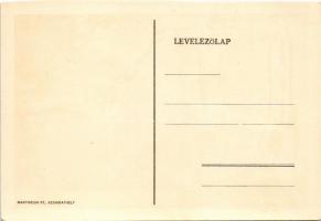 Álmos az őrség. Magyar cserkész művészlap. Martineum Rt. Szombathely / Hungarian boy scout art postc...