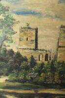Jelzés nélkül: Sárospataki vár, 1920-40 körül. Olaj, vászon. Javított. Kissé sérült. 60x79 cm