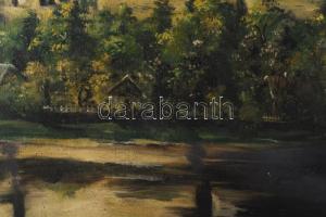 Jelzés nélkül: Sárospataki vár, 1920-40 körül. Olaj, vászon. Javított. Kissé sérült. 60x79 cm