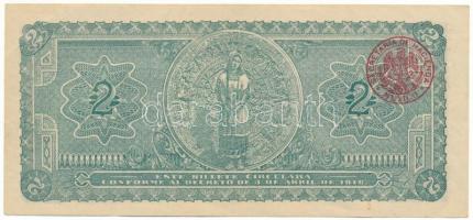 Mexikói államok / Mexikói Szövetségi Kerület 1916. 2P helyipénz "Gobierno Provisional de Mexico...