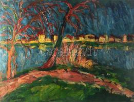 Vlaminck jelzéssel: Színes táj. Olaj, vászon. 54x70 cm