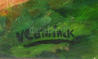 Vlaminck jelzéssel: Színes táj. Olaj, vászon. 54x70 cm