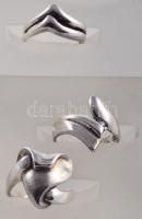 Ezüst (Ag) 3 db mintás gyűrű, jelzett, méret: 55, 53, 50, nettó: 12 g