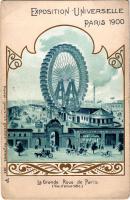 Paris, Exposition Universelle, La Grande Roue / Ferris wheel, International Exposition. Art Nouveau, litho (szakadás / tear)