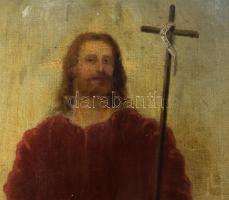 Jelzés nélkül, XIX. sz. festő: Jézus (Agnus dei). Olaj, vászon. 77x56 cm