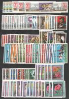 1971-1973 kis magyar összeállítás, sorok másodpéldányokkal, A/4 berakólap 2 oldalán