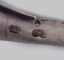 Ezüst (Ag) színes köves gyűrű, jelzett, méret: 55, bruttó: 5,5 g