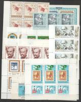 1965-1997 kis magyar összeállítás, közte kisívek, blokkok, összefüggések is, A/4 berakólap 2 oldalán