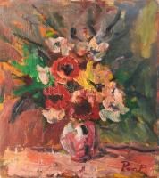 Pór B jelzéssel: Csendélet. Olaj, vászon. 44×40 cm