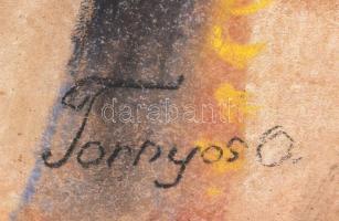 Tornyos jelzéssel: Hölgy arcképe. Pasztell, papír, kartonon, kissé vetemedett. 48×35 cm