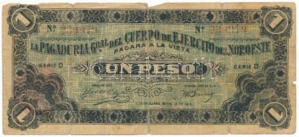 Mexikói államok / Jalisco 1915. 1P "Ejercito del Noroeste" helyipénz "D 230979" T:VG,G Mexican states / Jalisco 1915. 1 Peso "Ejercito del Noroeste" local money "D 230979" C:VG,G