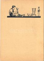 Cserkész művészlap. Kiadja a Cserkészbolt / Hungarian boy scout art postcard s: Márton L. (fl)